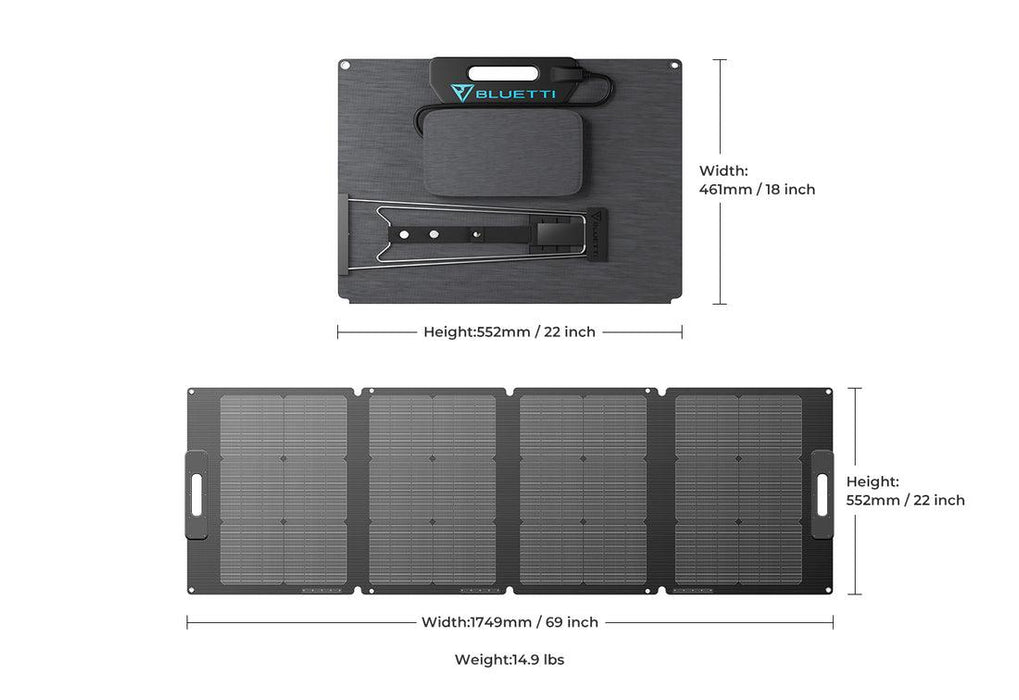 BLUETTI PV120S Solar Panels | 120W - The Boating Emporium