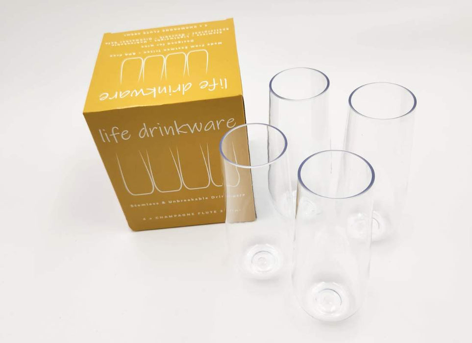 Life Drinkware Box of 4 Champagne Flutes 395mL (GST inc)