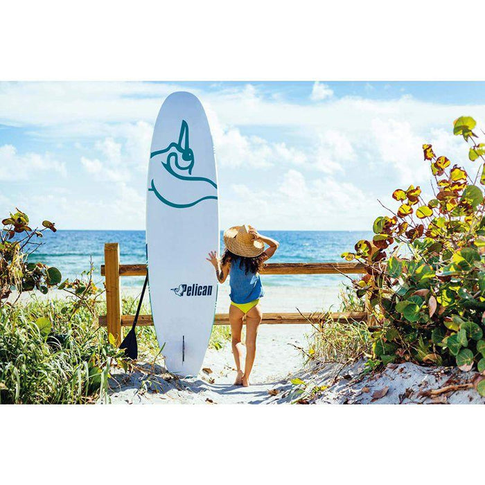 Pelican Junior Adjustable SUP Paddle with surf board
