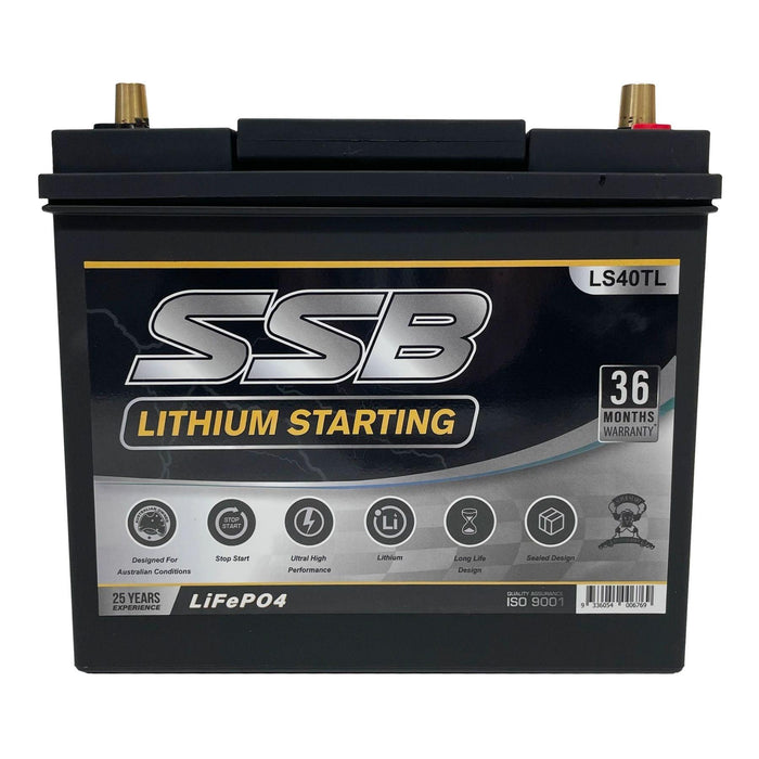 SSB 12V 40Ah 1000CCA Lithium Starting Battery - The Boating Emporium