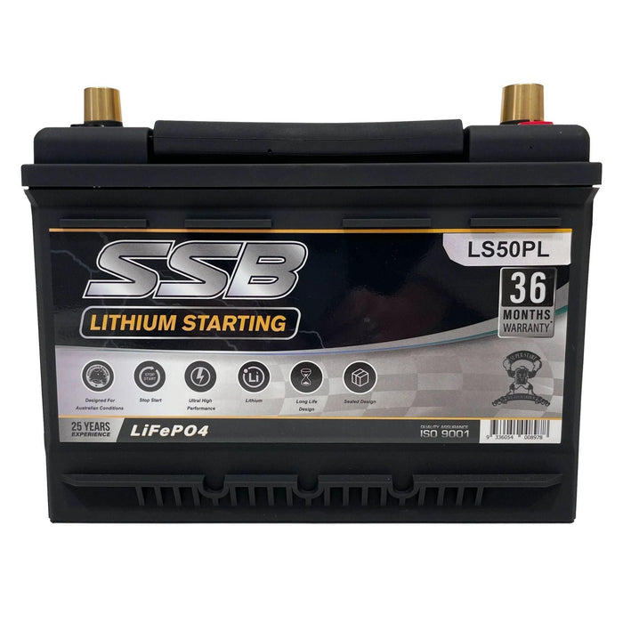 SSB LS50PL 12v 60Ah 1400CCA Lithium Starting Battery - The Boating Emporium