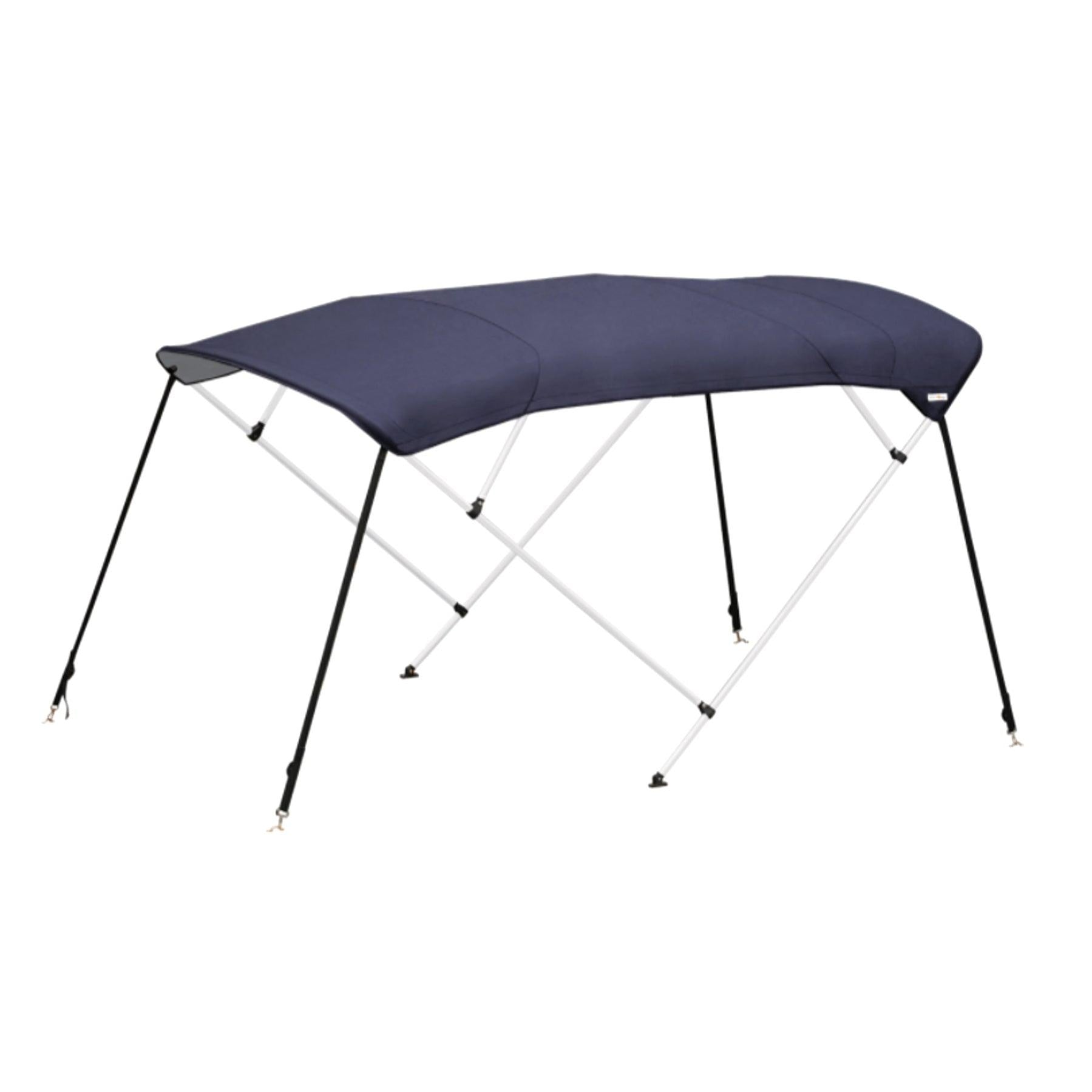 Ocenasouth 4 Bow Bimini Top - 8ft Long, 85-90" Width, Blue With Rear Poles