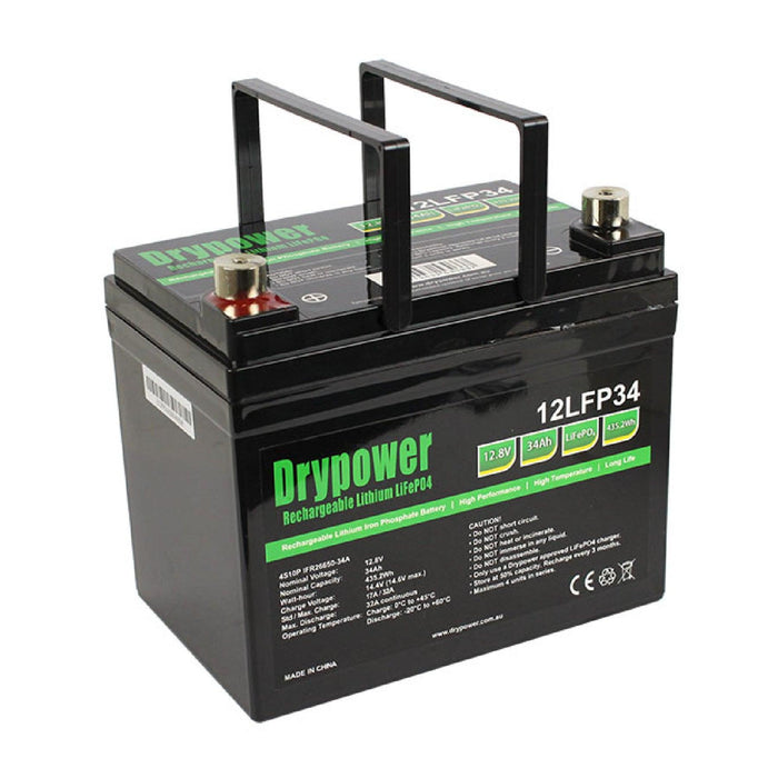 Drypower 12.8V Lithium Iron Phosphate (LiFePO4) Rechargeable Battery - The Boating Emporium