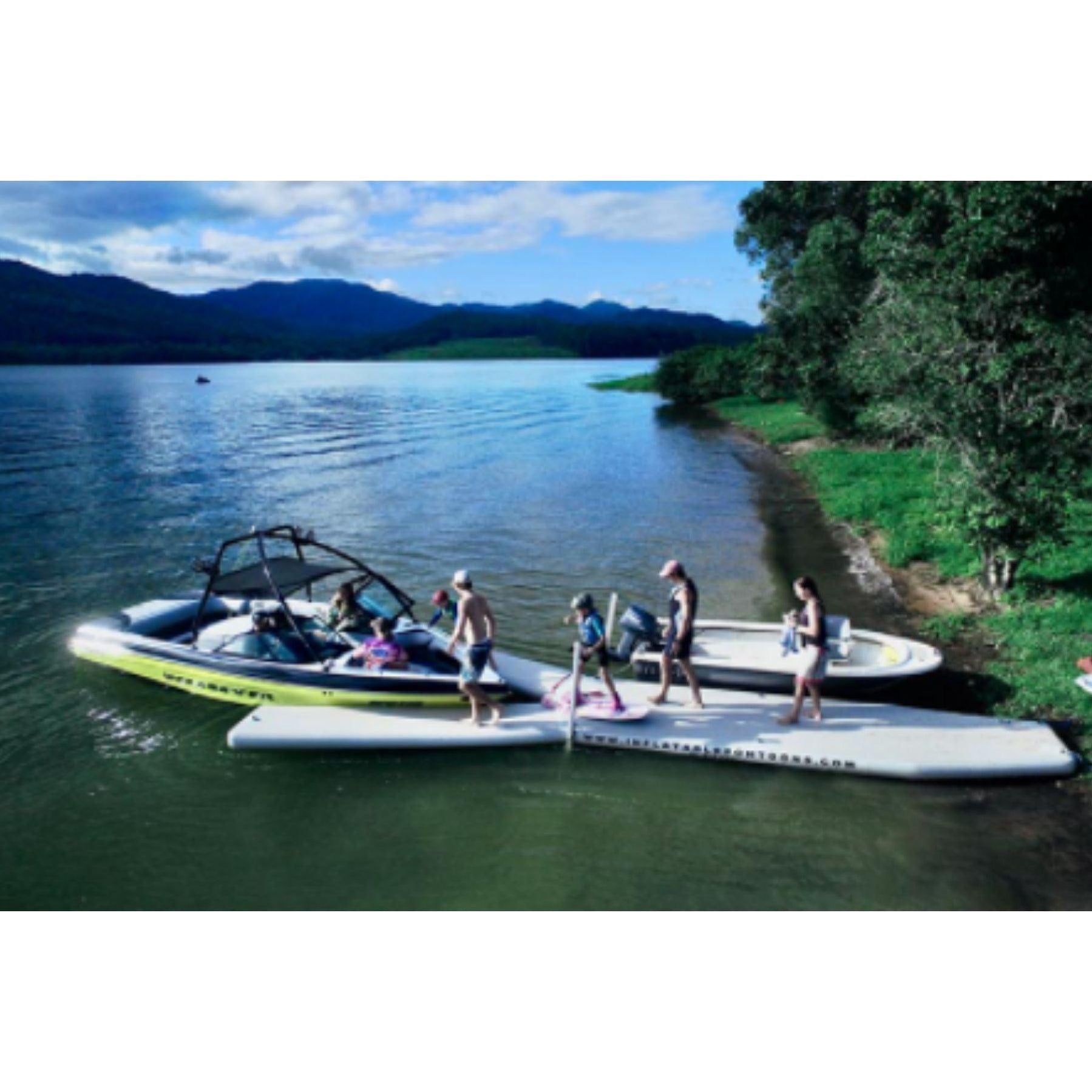 Inflatable Pontoons Y Pontoon Y-Shaped Dock Floating Platform — The ...
